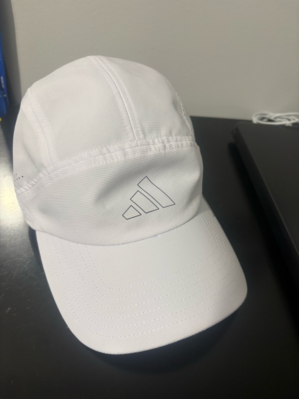 adidas White Sport Performance Cap with Logo